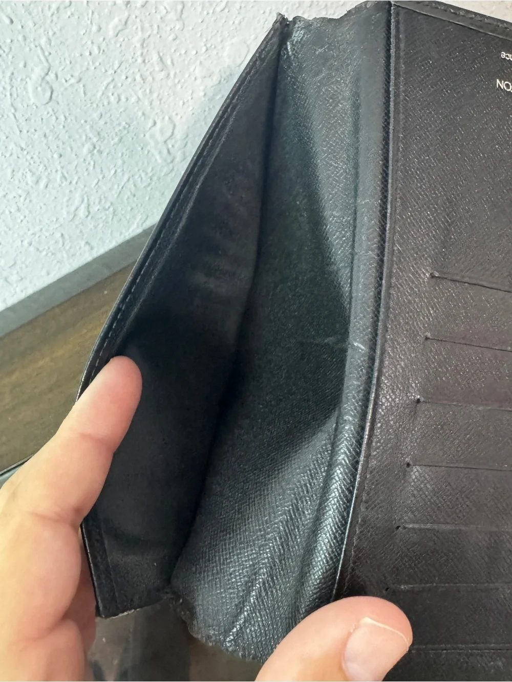 Louis Vuitton Black Taiga Long Wallet